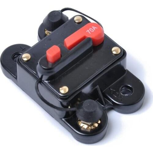 DC 12V-42V 80A-250A Circuit Breaker Car Audio Inline Overcurrent Protection Manual Reset With Waterproof Protective Cover