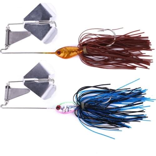 1Pcs 16g Spinner Bait Black Large Mouth Bass Fishing Bait Metal Bait Sequin Beard Pike Rubber Jig Soft Lure Fishing Lure Tackle