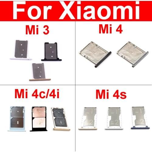 Memory & SIM Card Tray Holder For Xiaomi Mi 3 4 4c 4i 4s Sim Card Reader Slot Socket Adapter Phone Repair Replacement Parts