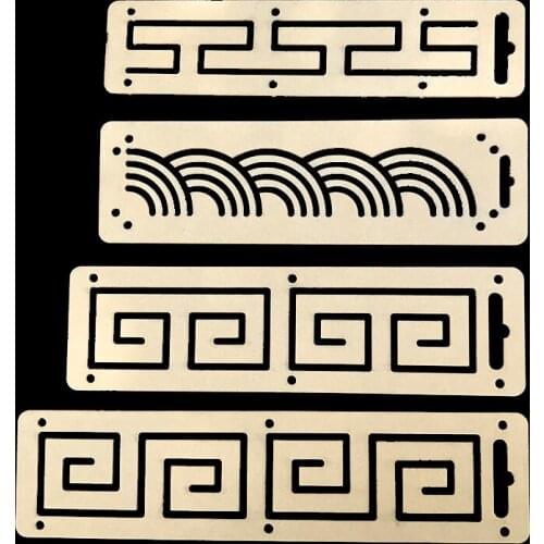 DIY Scrapbooking Clothing Fabric Painting Drawing Template Embossing File Pattern Frame Template Arts Crafts Embossing Folders