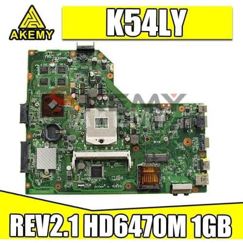 K54LY Motherboard REV2.1 HD6470M 1GB For Asus X54H K54HR X54H laptop Motherboard K54LY Mainboard K54LY Motherboard test 100% OK