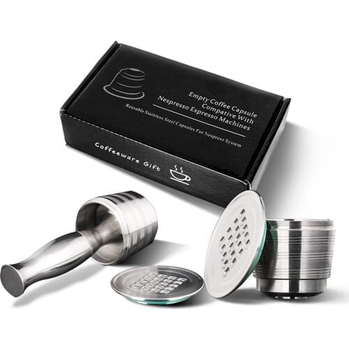 Stainless Steel Capsulas De Cafe Recargables Nespresso Capsule Nespresso Reutilisable Inox Nespresso Refillable Capsule Капсулы