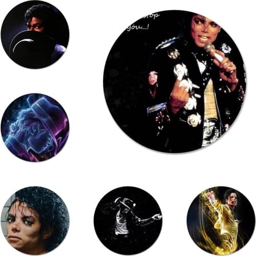 Michael Jackson Dancing MJ Icons Pins Badge Decoration Brooches Metal Badges For Clothes Backpack Decoration 58mm