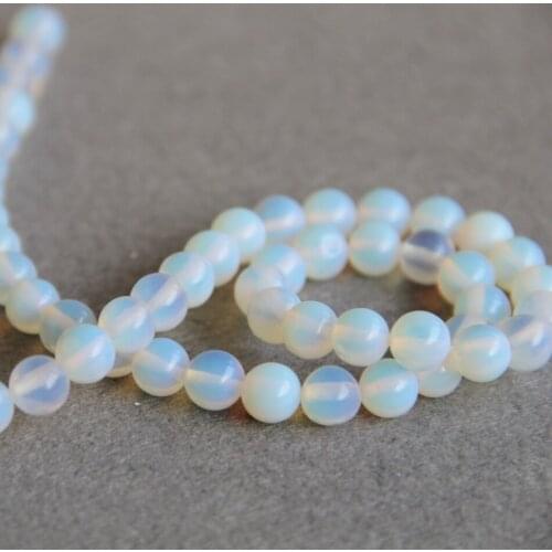 Min Order1)8mm NEW Sri Lanka Moonstone Round opal beads chalcedony beads Jewelry making design Diy Beads stones 15"