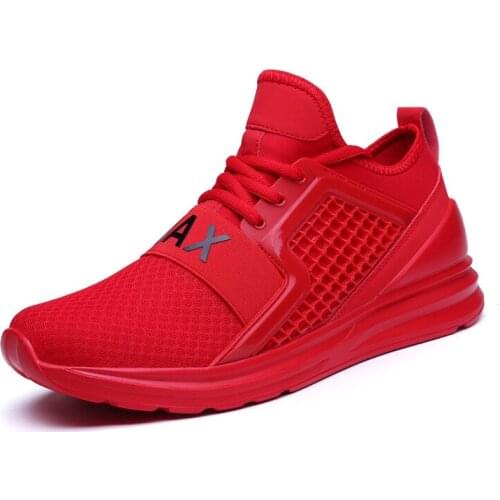 Breathable Casual Shoes For Man Black White Sport Shoes Men Sneakers Zapatos corrientes de verano Red chaussure homme de marque
