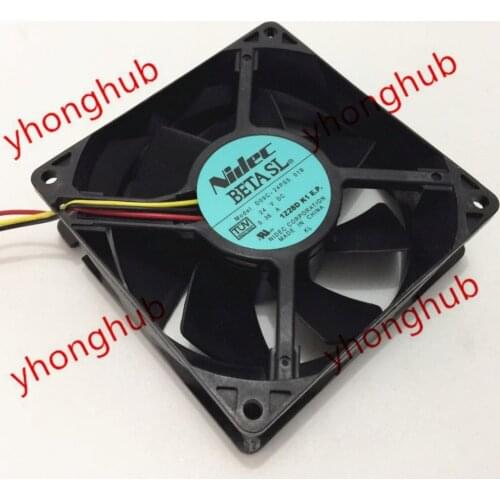 Nidec D09C-24PS5 01B DC 24V 0.36A 90x90x32mm 3-wire Server Cooling Fan