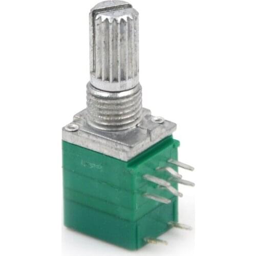 Newest 1pcs 8pin RV097NS Dual Potentiometer B50K With Switch Audio / Power Amplifier / Sealing Potentiometer