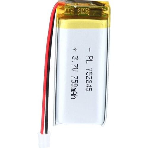 Mejuew 3.7V 750mAh 752245 Rechargeable Lipo Battery with JST Connector