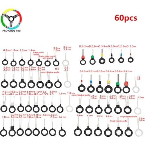Full 60pcs 18pcs Automotive Plug Terminal Remove Tool Set Key Pin Car Electrical Wire Crimp Connector Extractor Kit Accessories