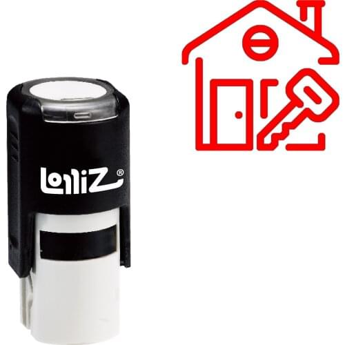 LolliZ Home Key Self-Inking Rubber Stamp - Modern Symbol Series