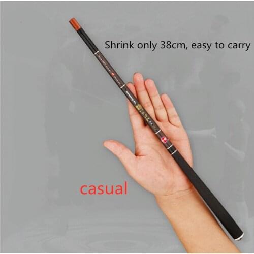 Super short fishing rod carbon super hard super fine mini fishing rod 2.1m/2.4m/2.7m/3.0m hand rod stream rod fishing rod