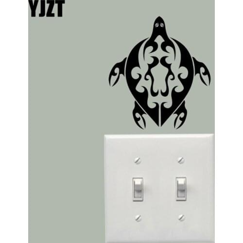 YJZT Turtle Tribal Animals Personality Home Decor Wall Vinyl Decal Switch Sticker 17SS0061