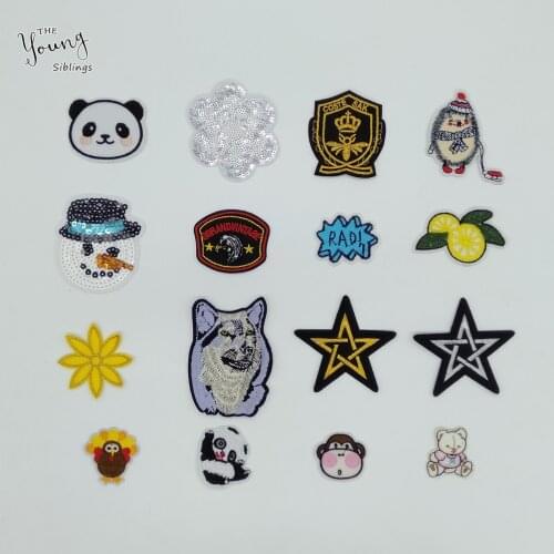Embroidery Cartoon Patch for Clothing Iron on patch Sewing Applique Cute Sew On Fabric Badges DIY Apparel Accessories Supplies