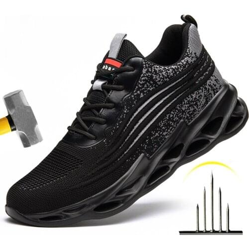 Safety Shoes Men Women Work Sneakers Steel Toe Shoes 2021 New Work & Safety Boots Indestructible Unisex Work Shoes Footwear