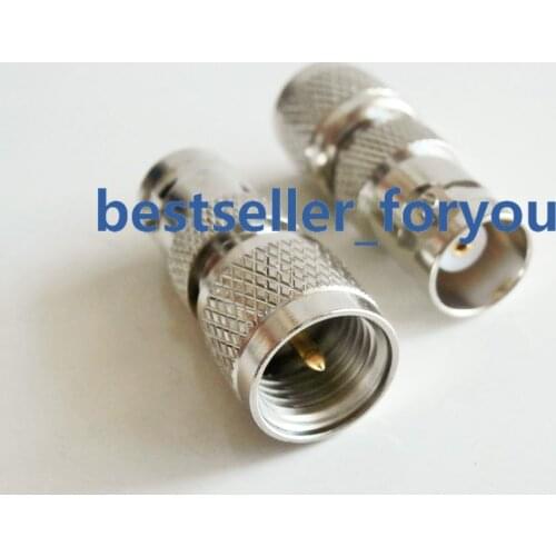 1XConnector Mini UHF MINIUHF Male Plug To BNC Female Jack Straight Center RF Adapter Connector