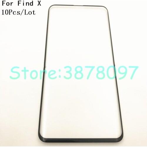 10Pcs/Lot New Original 6.42 inches For Oppo Find X Findx Front Glass Touch Screen LCD Outer Panel Lens Repair