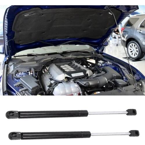 2Pcs Carbon Steel Front Hood Gas Lift Shock Strut Hydraulic Bonnet Support for Ford Mustang 2015-2018
