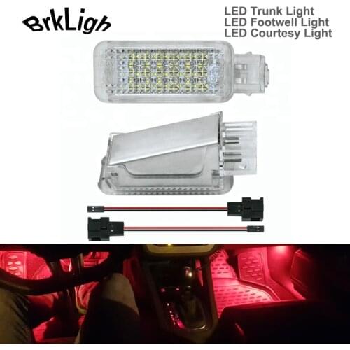 2Pcs LED Footwell Trunk Light Courtesy Golvebox Car Door Lamps For Skoda Octavia 1Z 5E Superb 3U 3T 3V Yeti 5D Fabia MK1 Scala