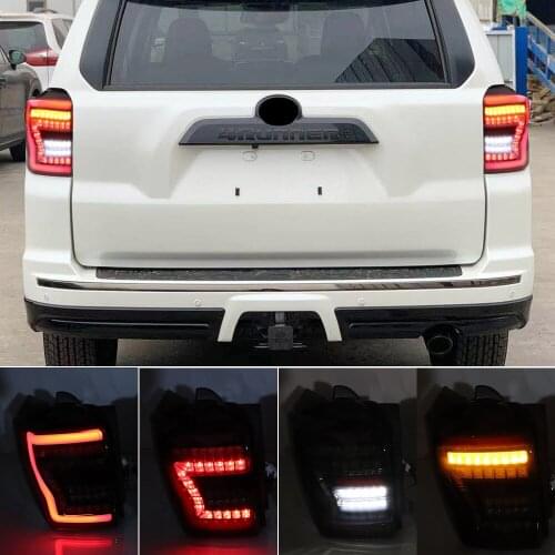2Pcs Car Styling For Toyota 4Runner 2010 2011 2012 2013-2021 Tail Lights LED TailLight Rear Lamp DRL+Brake+Park+Signal