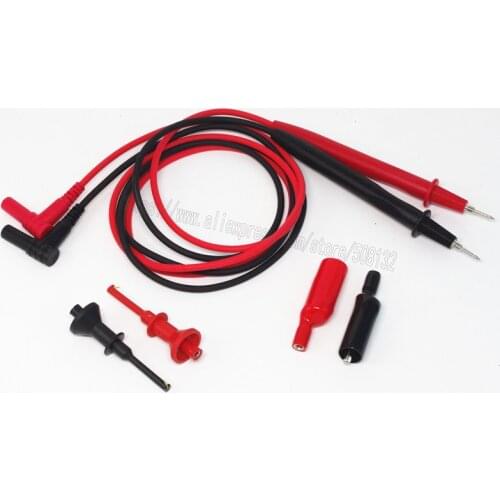 4mm Banana test lead sharp tip with srcew+Hook threaded Clip UT-C01+ M4 aligator Use for UNI-T hioki Testo Multimeter Meter