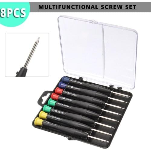 8 Pcs/Set Watch Repair Screwdrivers Professional Eyeglasses Eectronic Product Repair Remover Watchmakers Hand Repair Tool
