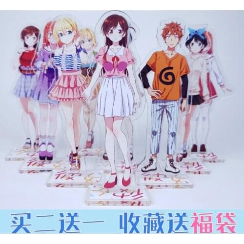 Anime Rent A Girlfriend Mizuhara Chizuru Sumi Ruka Acrylic Stand Figure Model Plate Double-Sided Desk Decor Cosplay Xmas Gifts