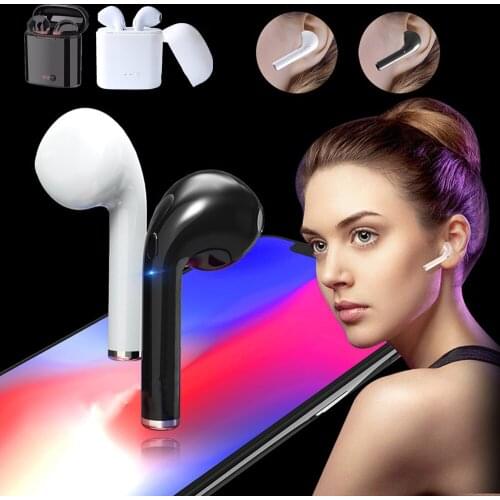 Bluetooth Wireless Earphones i7s Headset TWS Twins Earbuds Handfree Stereo Headphones with Microphone for iPhone Huawei Samsung