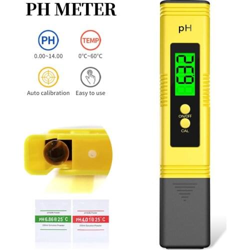 Automatic calibration 0.01 Digital LCD Pen Monitor Gauge Aquarium Pool Water ph meter Analyzer tester with backlight 50% off
