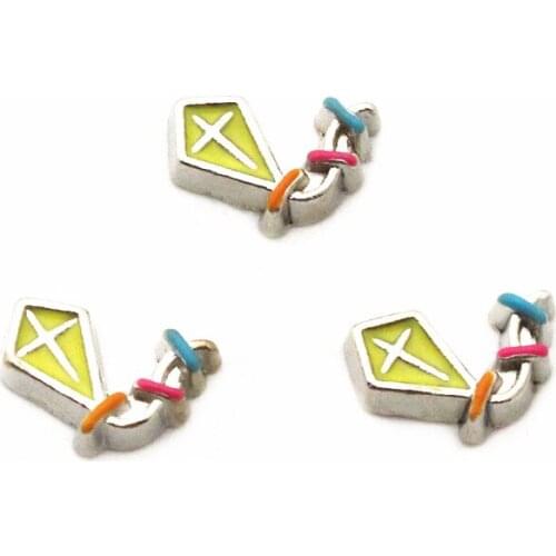 Hot selling 10pcs/lot Charms kite Floating Charms for Floating Memory charms Lockets DIY Jewelry