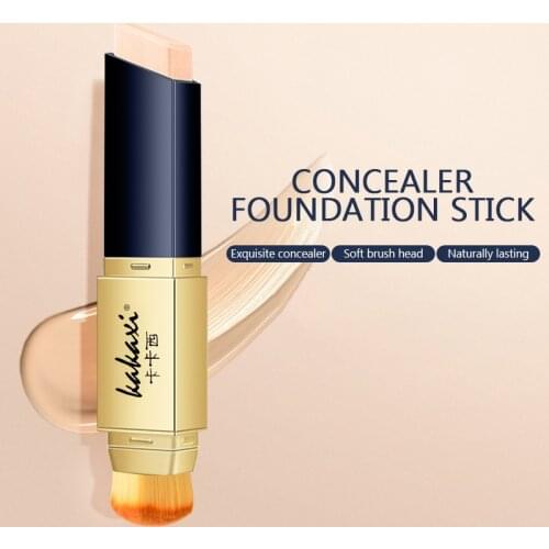 Kakashi Concealer Stick Double-head Color-changing Moisturizing Foundation Stick Cream Blemish GR Conceal Makeup Pen 2021