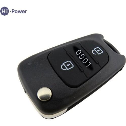 Hi-power Remote Car Key Shell 3 Buttons For Hyundai Solaris Flip Folding Remote Key Shell Car Blank Case Cover Modified Car Key