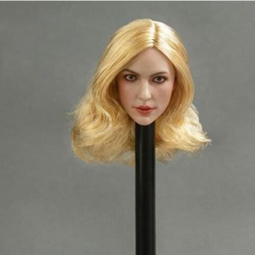 1/6 Scale Lifelike European Beauty Curls Hair Sexy Girl Lady Woman Female Head Sculpt For 12" Action Figure Collection Doll Toys