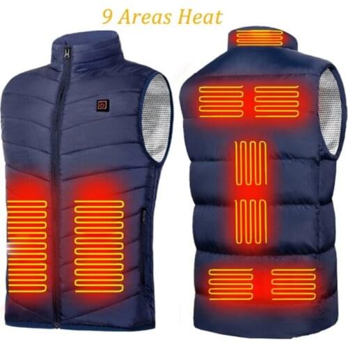 Mens Winter Electric Sleeveless Thermal Jacket USB Outdoor Hunting Vest