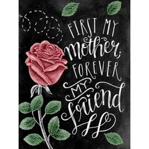 Rose Flower Diamond Painting Kits Blackboard Diamond Dotz Mosaic Embroidery Picture Crystal Stones Stickers Decal Wall Art Craft