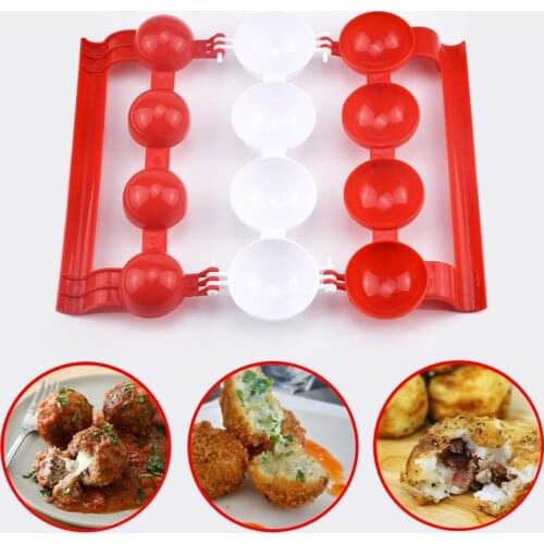 New Creative Plastic Meatballs Maker Fish Balls Molds DIY Stuffed Meat Ball Mold Rice balls Making Cooking Tool Kitchen Gadget