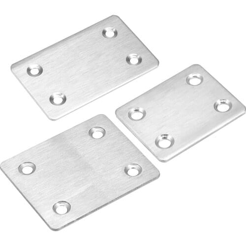4/8/12/16/20 Pcs Repair Plate 47x38/60x38/60x50mm Stainless Steel Flat Fixing Mending Bracket Connector