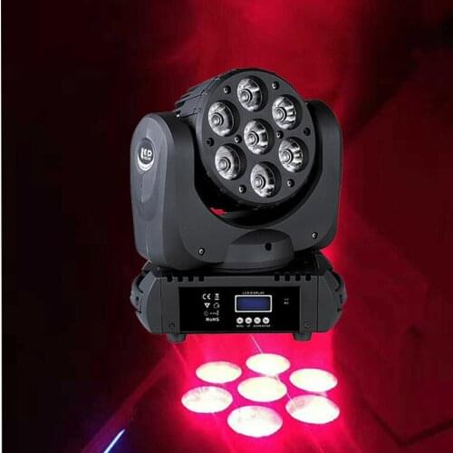 Professional Beam Moving Head 7x12W RGBW LED Beam Moving Head DJ Disco Party Nightclub Bar christmas holiday Stage lighting