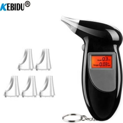 Handheld Backlight Digital Alcohol Tester Digital Alcohol Breath Tester Breathalyzer Analyzer LCD Detector Backlight Light