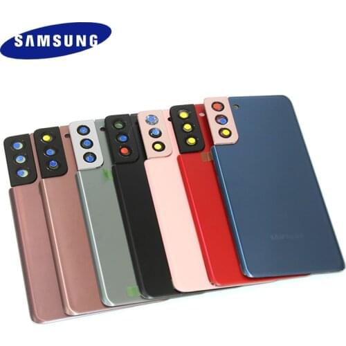 Samsung S21 Plus Back Housing Cover Glass Protective Battery Cover For Galaxy S21Plus S21+ Door Rear Case Replacement Camera Len