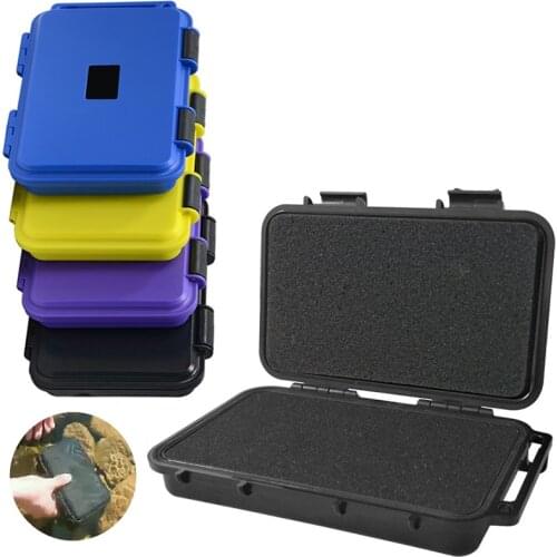 Outdoor Shockproof Waterproof Box Airtight Case Plastic Protection Survival Storage Tool Box Travel Sealed Containers 3 Colors