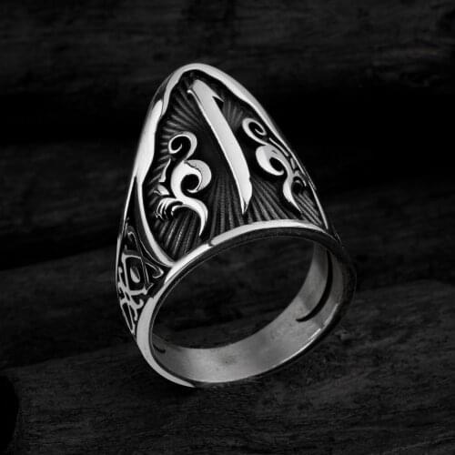 High-quality 925 Sterling Silver Jewelry made in Turkey (Ertugrul ring), Made in Turkey in a luxurious way for men with gift