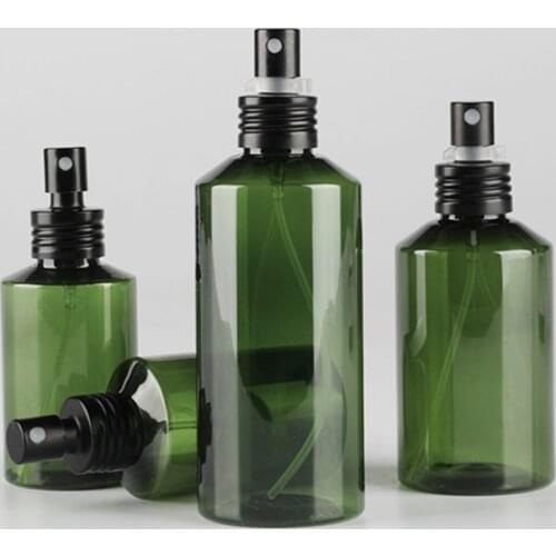 1pc High Quality 50ml 100ml 150ml 200ml Spray Bottle Green Plastic Sprayer Bottle Refillable Travel Perfume Water Bottle