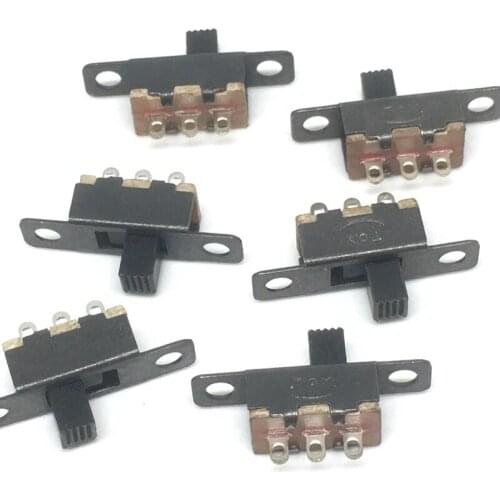 10Pcs SS12F15 SS12F15VG4 Toggle Switch 3PIN 1P2T Slide Switch Handle high 4mm