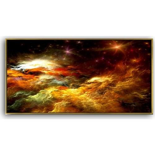 2020 New Years latest Oil Painting Dazzle colour of sky 100% Hand painted world famous paintings living room Decor 2020041806