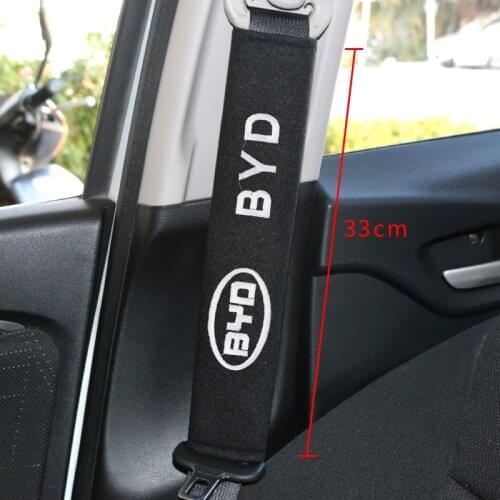 33CM Cotton Seat Belt Protector Cover Case For BYD F3 F0 S6 S7 E5 E6 M6 G3 G5 T3 13 Accessories Car Styling