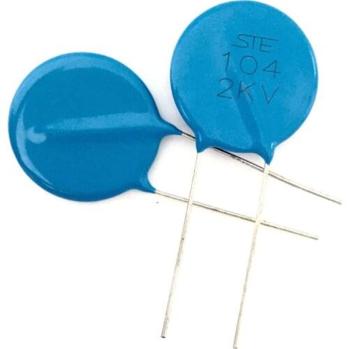 5pcs Ceramic Disc Capacitor 2000V 2KV 104 100000PF 100NF 0.1uF High Voltage