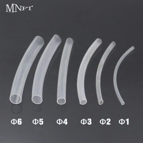 MNFT 60PCS (6CM/PCS)Carp Fishing Rigs Shrink Tube Fish Rig Making Transparent Heat Shrink Tubes Rigging Material