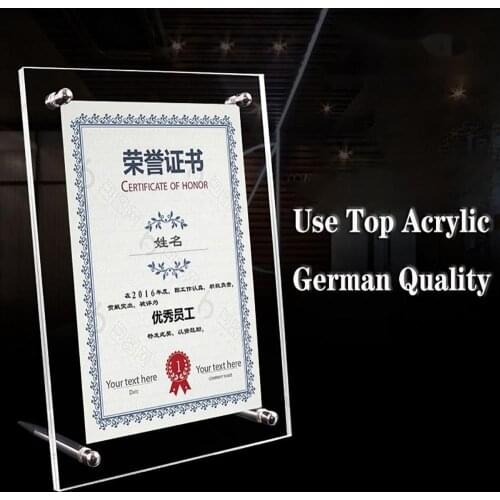 A4 A5 A6 Acrylic Photo Frame Product Price Tag Display Stand Transparent Screws Advertising Europe High-end Fashion Home