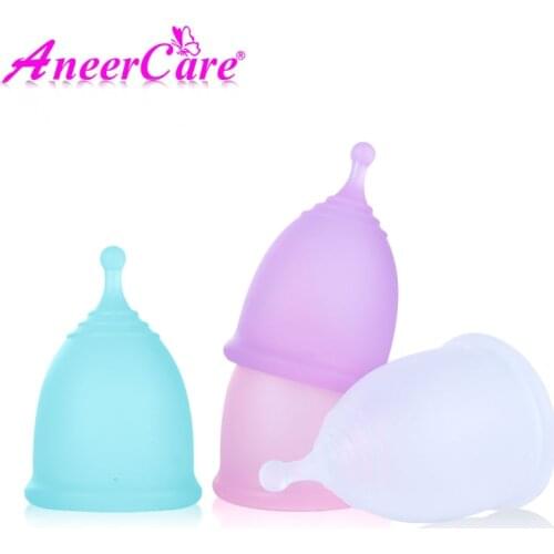 Aneercare 100Pcs Xs Certified Menstrual Cups Wholesale Reuse Silica Gel Coletor Copo Medical Silicone Vaginal Period Menstruelle