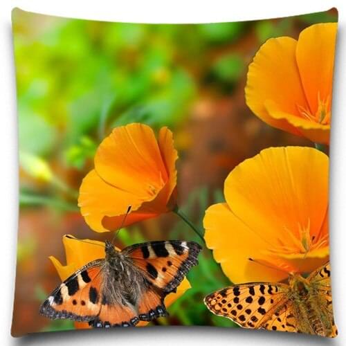 Butterfly Cotton polyester Cushion Cover Creative Animals Pattern sofa car home decoration